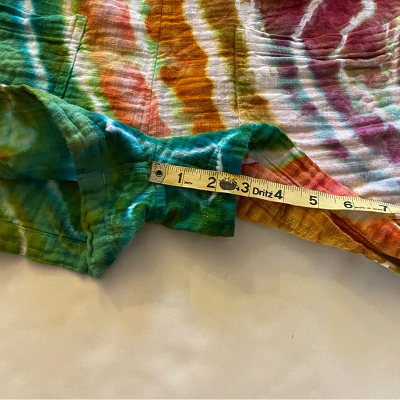 Handmade Geode Tie Dye Romper Shorts Womens XS Jumper Jumpsuit Pockets Multi - Picture 13 of 14